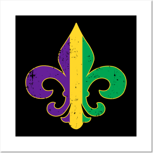 Mardi Gras Fleur De Lis Party Costume New Orleans Vacation Posters and Art